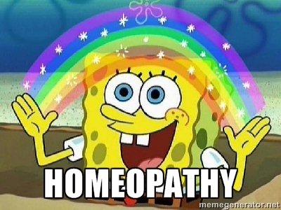 homeopathy - spongebob rainbow meme